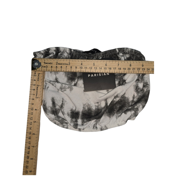 Women's Parisian Lounge Set White Black Tie Dye Pants and Tube Top Size 4 - Picture 2 of 4